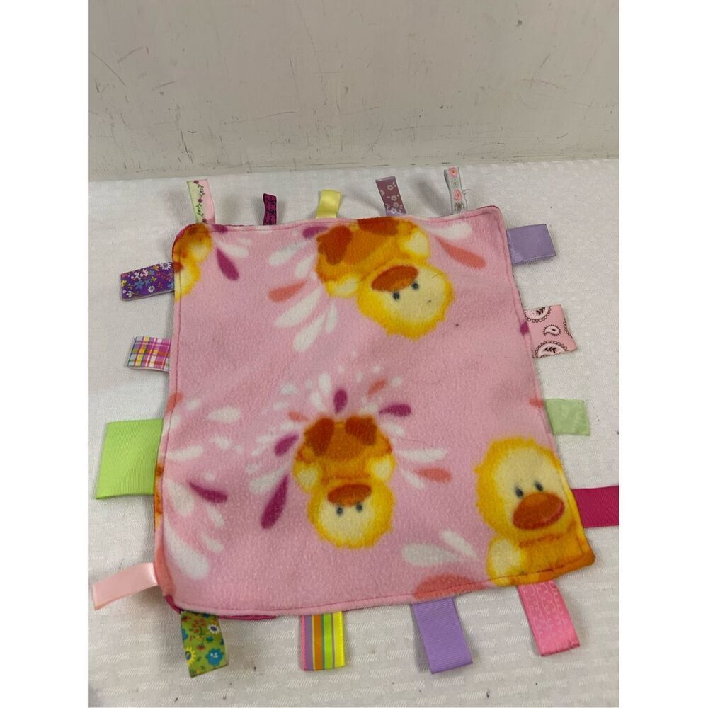 Taggie ducks flannel‎ infant blanket 11"x11"